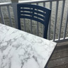 Grosfillex - VanGuard 32" x 32" White Marble Exterior Tabletop - US32D745