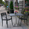Grosfillex - VanGuard 36" x 36" Dark Concrete Exterior Tabletop - US36D744