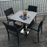 Grosfillex - VanGuard 36" x 36" Gray Marble Exterior Tabletop - US36D791