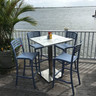 Grosfillex - VanGuard 36" x 36" White Marble Exterior Tabletop - US36D745