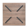 Grosfillex - HPL 32" x 32" Walnut Tabletop - US32H722