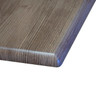 Grosfillex - 48" x 32" Aged Oak Molded Melamine Tabletop w/ Umbrella Hole - UT275742