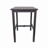 Grosfillex - Sigma 28" Volcanic Black Square Bar Height Table - US930288