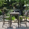 Grosfillex - Sigma 28" Fusion Bronze Square Bar Height Table - US930599