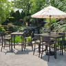 Grosfillex - Sigma 51" x 28" Fusion Bronze Bar Height Table - US931599