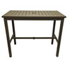 Grosfillex - Sigma 51" x 28" Fusion Bronze Bar Height Table - US931599