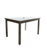 Grosfillex - Sigma 69" x 39" Volcanic Black Dining Height Table - US932288