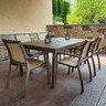 Grosfillex - Sigma 69" x 39" Fusion Bronze Dining Height Table - US932599