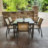 Grosfillex - Sigma 69" x 39" Fusion Bronze Dining Height Table - US932599