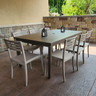 Grosfillex - Sigma 69" x 39" Fusion Bronze Dining Height Table - US932599