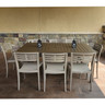 Grosfillex - Sigma 69" x 39" Fusion Bronze Dining Height Table - US932599