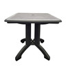 Grosfillex - Aquaba 32" Zinc/Charcoal Square Dining Height Folding Table (Set of 2) - US744002