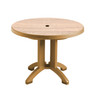 Grosfillex - Aquaba 38" Sawcut/Teakwood Round Dining Height Folding Table - US921008