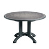 Grosfillex - Aquaba 48" Zinc/Charcoal Round Dining Height Table - US480902