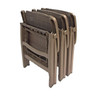 Grosfillex - Java French Taupe All-Weather Wicker Folding Armchair (2 Pack) - UT071181