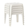 Grosfillex - Oasis White 18" x 18" Low Table w/ Cupholders (Set of 14) - 99018004