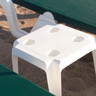 Grosfillex - Oasis White 18" x 18" Low Table w/ Cupholders (Set of 14) - 99018004