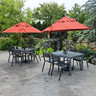 Grosfillex - Windmaster Logo Red 7.5' Round Umbrella - 98366631