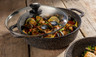 Folio - 5.75 Qt Black Granite Non-Stick Induction Buffet Pot W/ Glass Lid - 6976QU003