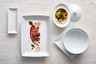 Royal Porcelain - 5" x 5" Tahara White Square Rim Plate (36 Per Case) - 61103ST0423