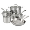 Tramontina - 10 PC Try Ply Stainless Steel Cookware Set with  Glass Lids