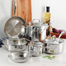 Tramontina - 10 PC Try Ply Stainless Steel Cookware Set with  Glass Lids