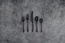 Varick - Malcolm 9" Vintage Black Dinner Knife (12 Per Case) - 5736SX042