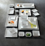 Varick - Cafe Porcelain Pub 8.5" x 8.5" White Rimmed Square Tray (12 Per Case) - 6900E535