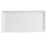 Varick - Cafe Porcelain Pub 15" x 7" White Rimmed Rectangle Plate (12 Per Case) - 6900E559