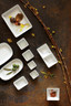 Varick - Cafe Porcelain Pub 6.8" x 5.1" White Deep Rectangle Tray (12 Per Case) - 6900E580