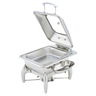 Walco - Idol Buffet 18.5" x 13.5" x 16.5" Rectangle Chafer W/ Glass Lid & Stand - WLWI35LGL
