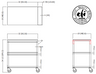 EFI Sales - 19" x 32" Stainless Steel Knock Down Bus Cart - CBC1932KD-15