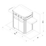 ENO - Black & Stainless Cart for ENOSIGN 80 Griddle - 570382854801