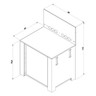 ENO - MODULO Cargo Grey Low Worktop w/ Door - PMOD7002