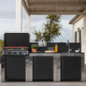 ENO - MODULO Black & Stainless Worktop w/ Door - PMOD8501