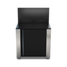 ENO - MODULO Black & Stainless Low Worktop w/ Door - PMOD8502