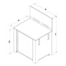 ENO - MODULO Black & Stainless Low Worktop w/ Door - PMOD8502