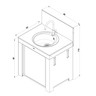 ENO - MODULO Black & Stainless Sink Cabinet w/ Door - PMOD8503