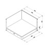 ENO - MODULO Black & Stainless Corner Tray - MOD1585