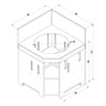 ENO - MODULO Black & Stainless Corner Cabinet for Kamado - PMOD8509