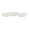 Rene Ozorio - White Album 7 oz 3-Compartment Gourmet Sauce Dish (12 Per Case) - 51109ST3265