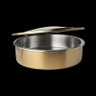 Creations - Axis Buffet 8 Qt Gold Hinged Chafer W/ Glass Lid - 7358MW302H
