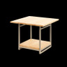 Creations - Axis Spire Champagne 9.5" x 9.5" x 10.5" Square Tiered Riser - 7364MW343