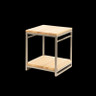 Creations - Axis Spire Champagne 9.5" x 9.5" x 10.5" Square Tiered Riser - 7364MW343
