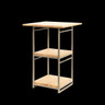 Creations - Axis Spire Champagne 9.5" x 9.5" x 19.5" Square Tiered Riser - 7364MW344