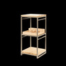 Creations - Axis Spire Champagne 9.5" x 9.5" x 19.5" Square Tiered Riser - 7364MW344