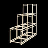 Creations - Axis Spire Ivory 9.5" x 9.5" x 19.5" Square Tiered Riser - 7365MW344