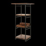 Creations - Axis Spire Black 9.5" x 9.5" x 19.5" Square Tiered Riser - 7363MW344