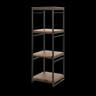 Creations - Axis Spire Black 9.5" x 9.5" x 19.5" Square Tiered Riser - 7363MW344