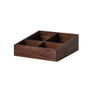 Creations - Axis Spire Dark Brown 8.5" x 8.5" 4-Compartment Box - 7367MW510